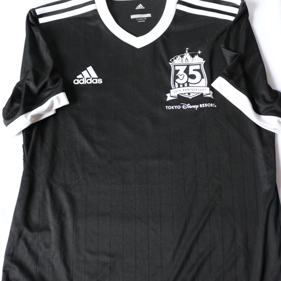 DISNEY Adidas Tokyo Resort 35th Anniversary Men's Large Black Climalite Shirt - Picture 8 of 9